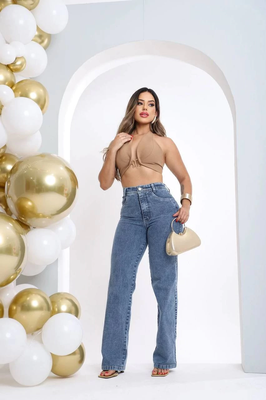 Calça Jeans Wide Leg Lisa