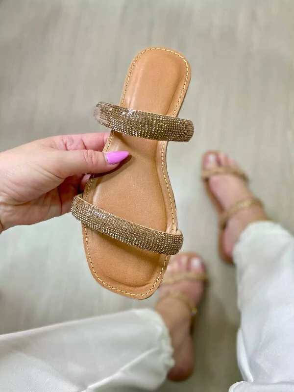 Sand. Rasteira Carol (forma Pequena) - Ouro
