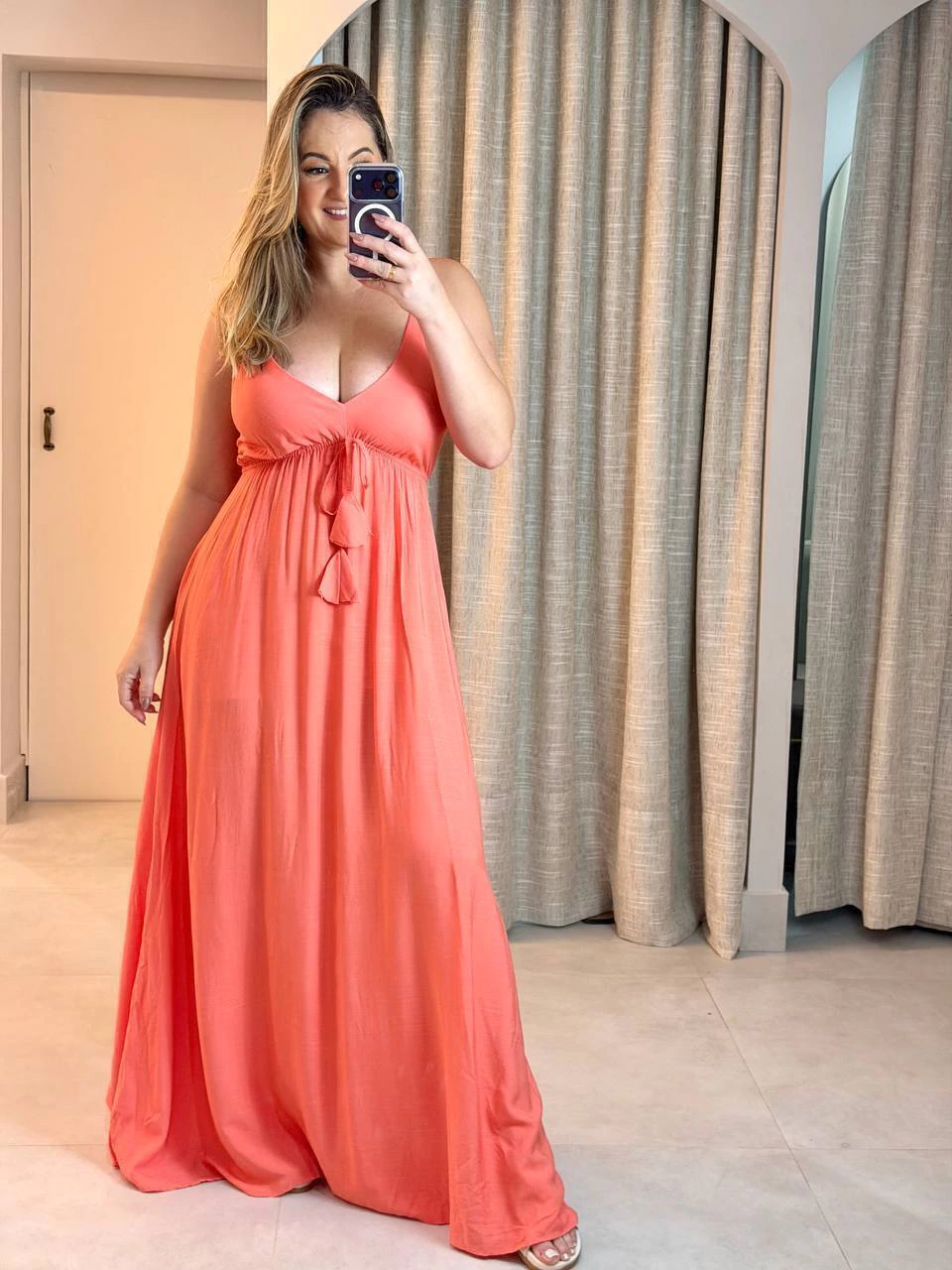 Vestido Longo Liso